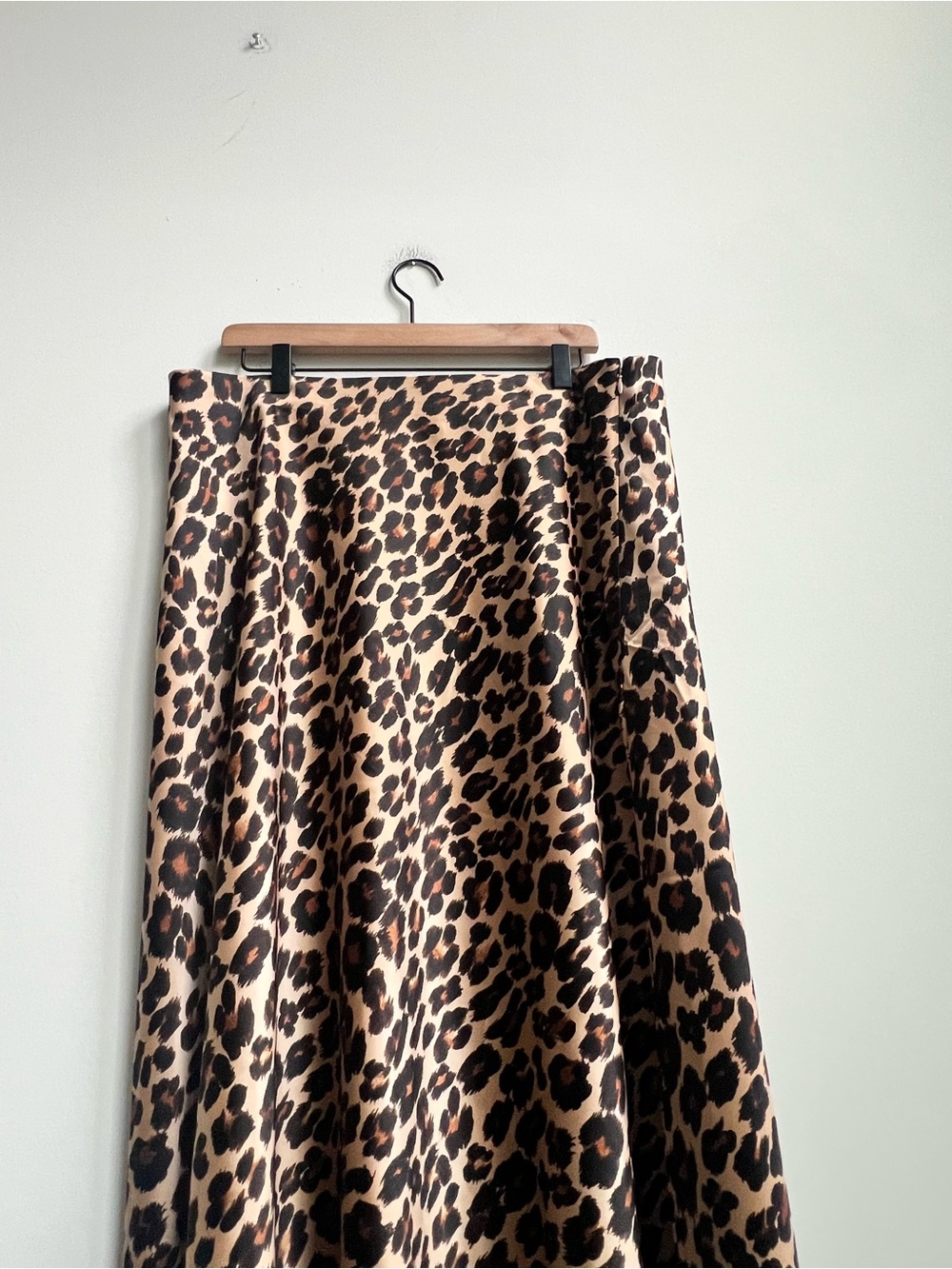 Talbots Satin Maxi Skirt OPULENT OCELOT Leopard Animal Print 16 Elegant Luxury - Picture 5 of 12